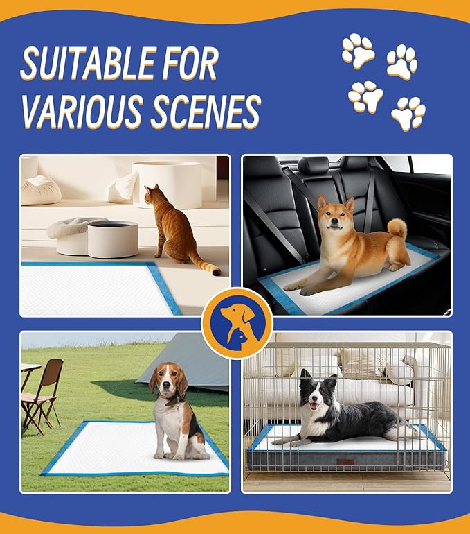 100 Counts XL Puppy Pee Pads 30x36 Inch | Super Absorbent Leak-Proof Dog Training Pads with Odor Control | Quick-Dry Potty Pads for Dogs & Cats-PawvioPets