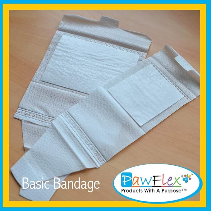 Basic Leg Bandages for Dogs, Cats and Other Pets First Aid Non-Adhesive Fur Friendly - Value 10 Pack (5 Standard, 5 Wide) by PawFlex (XX-Small)-PawvioPets