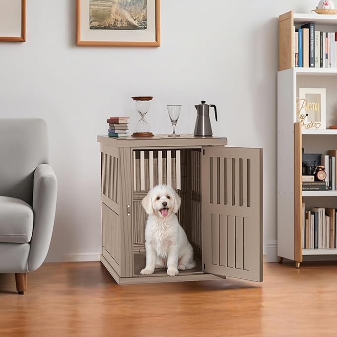 Dog House - Resin Outdoor Dog Kennel with Ventilated Design, Waterproof Dog Bed Shelter for Backyard, Garden & Patio-PawvioPets