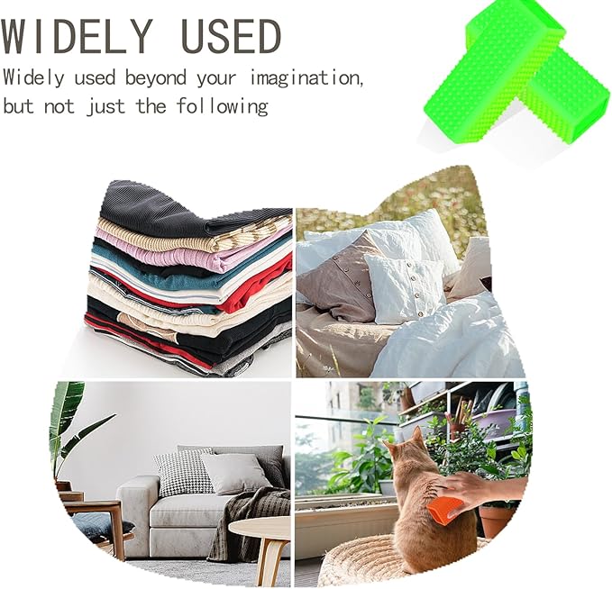 2pcs Pet Dog Cat Hair Remover, Pet Hair Removal Tool, Hollow Cleaner Brush for car，Interior, Furniture, Sofa (green and green)-PawvioPets