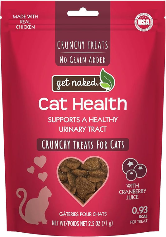 Get Naked Urinary Health Crunchy Treats For Cats, Cranberries, (1 Pouch), 2.5 Oz-PawvioPets