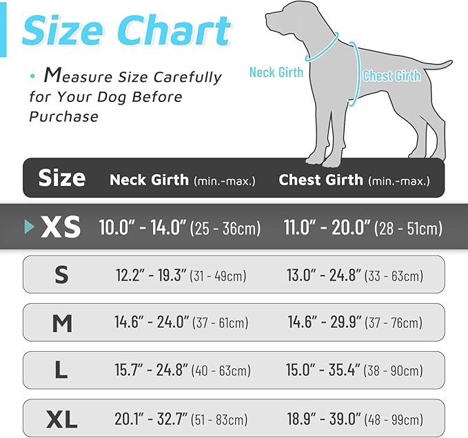 Eagloo Small Dog Harness No Pull, Service Vest with Reflective Strips and Control Handle, Adjustable and Comfortable for Walking, No Choke Pet Harness with 2 Metal Rings, Sky Blue, XS-PawvioPets