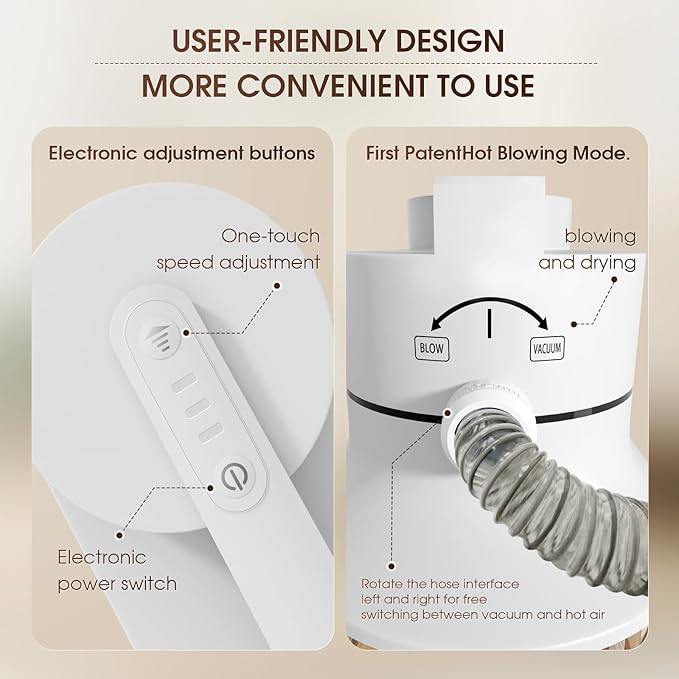 Dog Grooming Kit, Dog Hair Vacuum with Nail Clipper and 4L Dust Cup, 6 Pet Grooming Tools, Silent Pet Vacuum for Cats, Dogs and Other Animals-PawvioPets