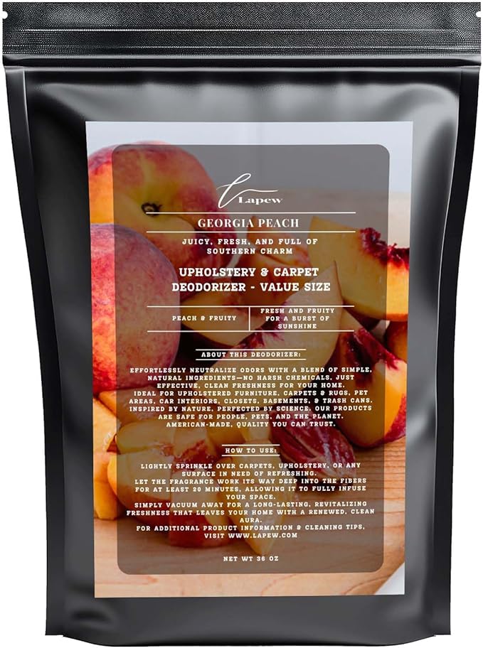 Georgia Peach Carpet Freshener Powder Refill 36 oz | Powerful Odor Eliminator for Home | Upholstery Deodorizer | Carpet Deodorizer | Pet Urine | Cat Litter Box-PawvioPets