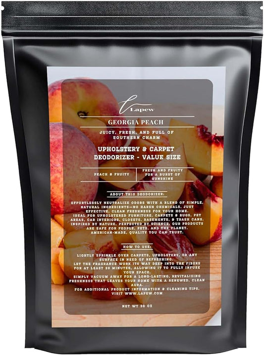 Georgia Peach Carpet Freshener Powder Refill 36 oz | Powerful Odor Eliminator for Home | Upholstery Deodorizer | Carpet Deodorizer | Pet Urine | Cat Litter Box-PawvioPets