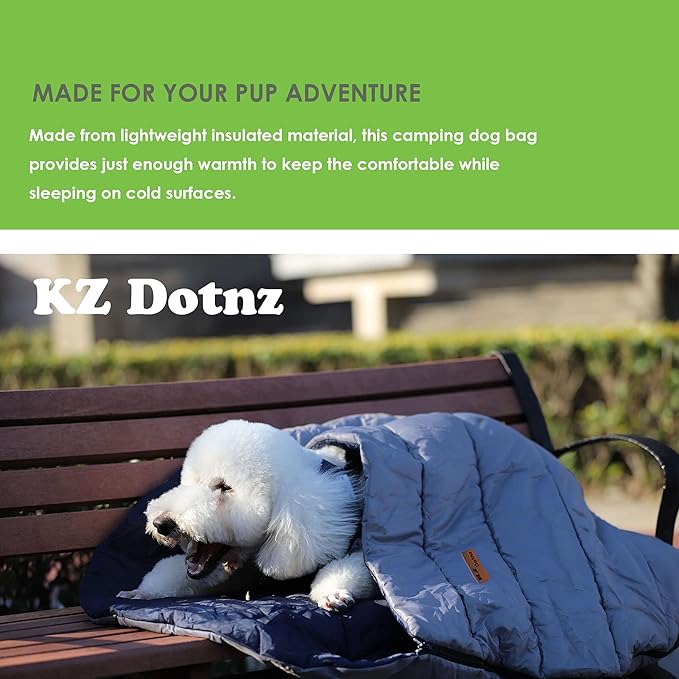 Camping Dog Sleeping Bag, Waterproof Warm Pet Bed Cave, Packable Washable Dog Bed Mat with Compression Bag-PawvioPets