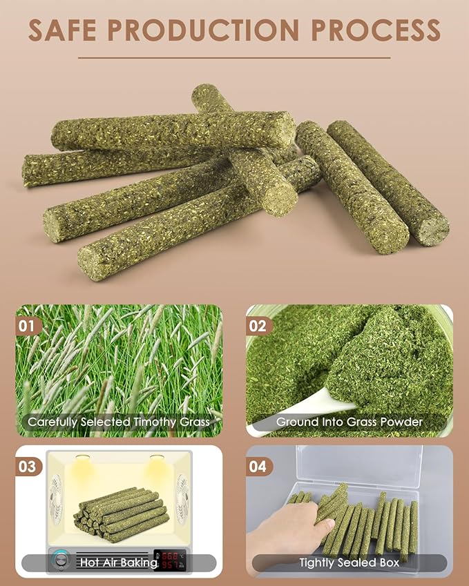 Bissap 22PCS Rabbit Chew Sticks, Mixed Natural Timothy Hay Flower Rose Dahlberg Daisy and Forget-me-not Chew Toys Treats for Bunny Chinchilla Guinea Pig Hamster and Other Small Pets Molar Snacks-PawvioPets