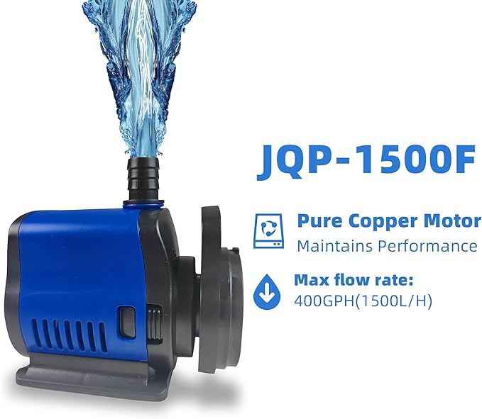 COOSPIDER Pond Filter for 75-200 Gallon, 400 GPH Powerful Filtration Pond Pump, Submersible Canister Filters for Fish Turtle Tank, Cold Plunge, Clear Wavemaker Oxygen Supply, Dry Burning Protection-PawvioPets