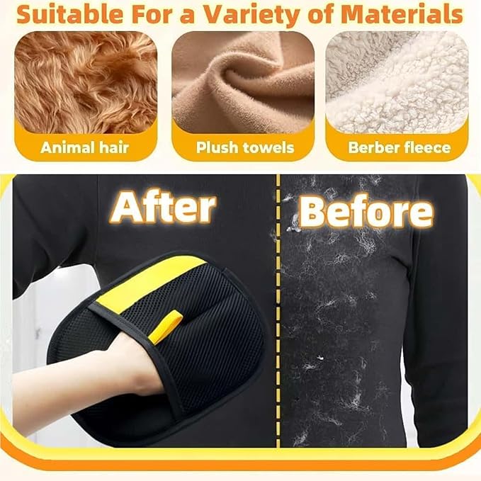 3pc Pet Hair Removal Glove,Pet Grooming Gloves,Cat Grooming for Hair Removal,Versatile Reusable Pet Hair Remover Glove-PawvioPets