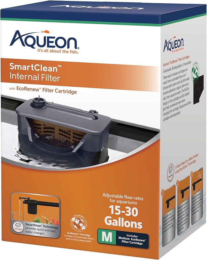 Aqueon QuietFlow Internal Filter with SmartClean Technology, Medium-PawvioPets