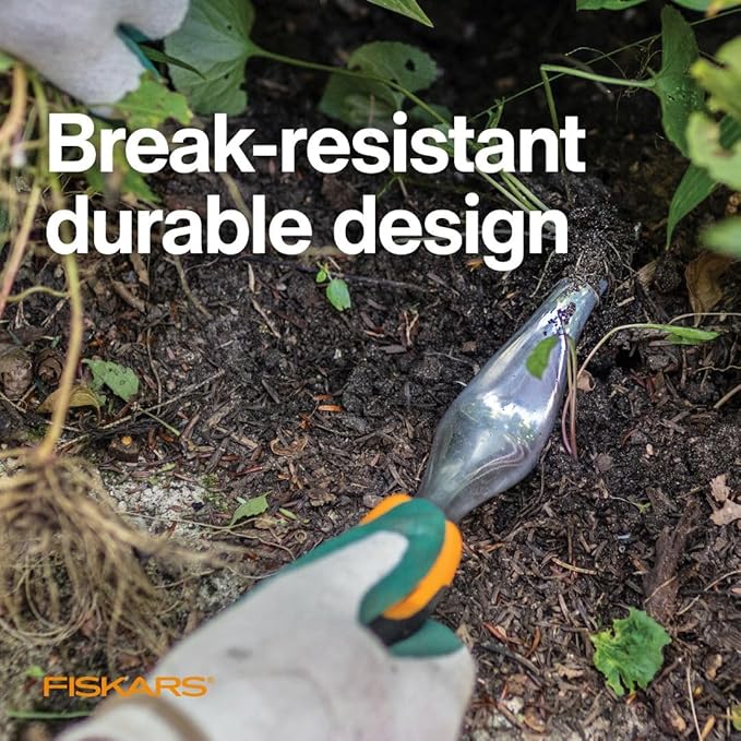 Fiskars Ergo Weeder Tool for Weeding, Heavy Duty Gardening Hand Tool with Ergonomic Handle and Hanging Hole for Storage, Remove Weeds and Roots like Dandelions and Thistles-PawvioPets