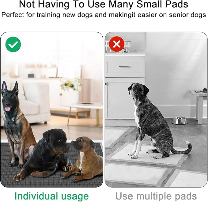 ELEGX Extra Large 54"x37" 35 Pcs Odor-Control Super Absorbency Charcoal Pee Pads for Dogs,Leak-Proof Pet Training Pee Pads,Thicken Disposable Potty Pads Puppy Training Pads for Cats Rabbits-PawvioPets