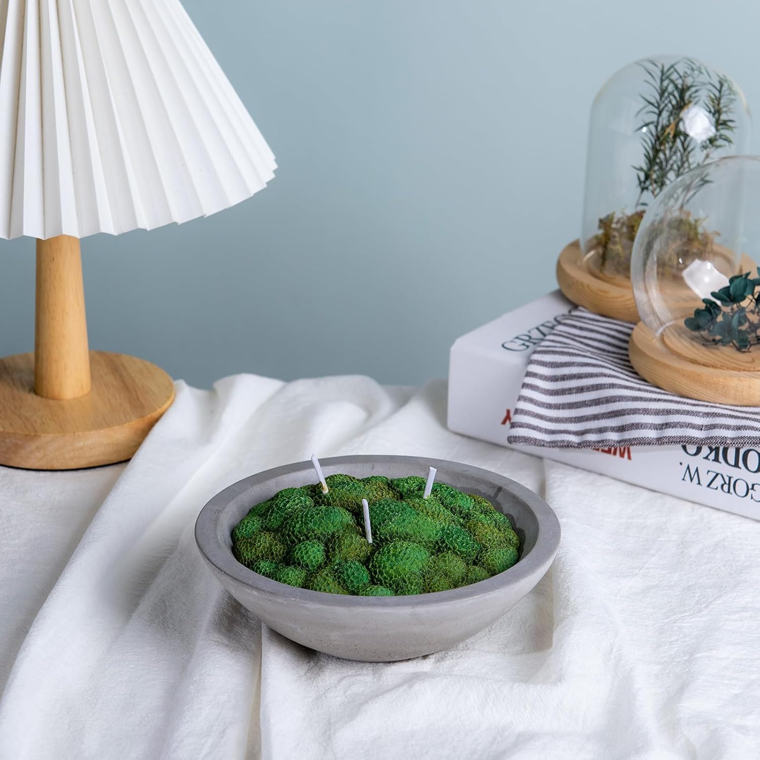 Grass Moss Scented Candle Bowl Home Decoration