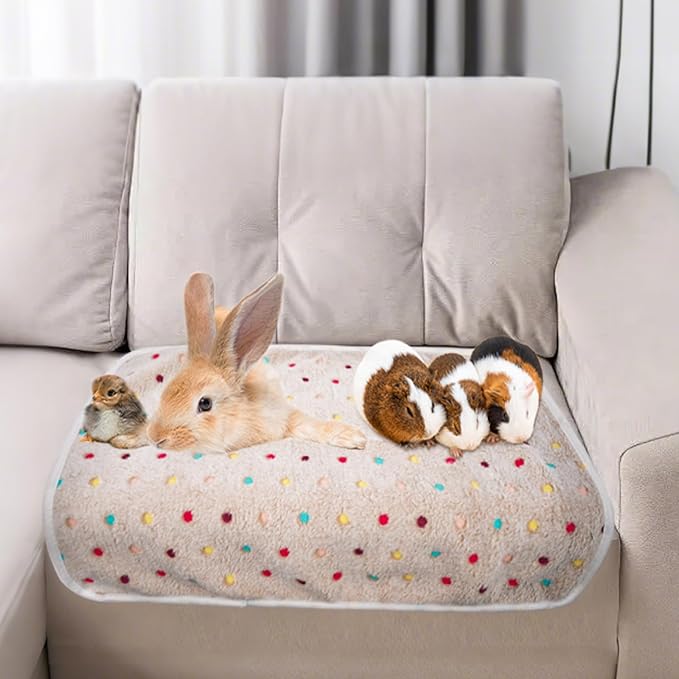 6 Pack Guinea Pig Cage Liner, Washable Guinea Pig Fleece Blankets Beding Accessories, Flannel Throw Warm Sleep Mat, Pet Pee Pads for Small Animal Hamster Rabbit Puppy Cat (30x20 Inch)-PawvioPets
