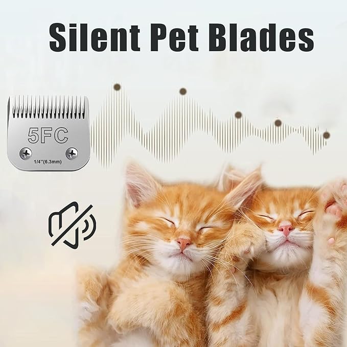 4PCS Dog Grooming Blades Compatible with Andis,Oster A5,Wahl km10 Dog Clippers,Detachable Dog Clipper Replacement Blade for Dog Cat Horse Animal Size -#10+4FC+5FC+7FC-PawvioPets