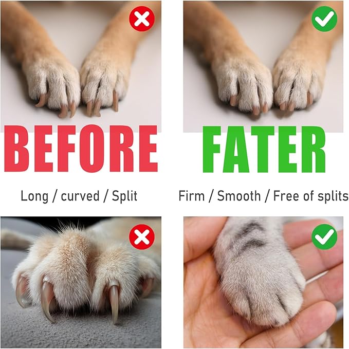 Dog Nail Grinder - 2 Speed Super Quiet and Low Vibration Electric Pet Nail Grinder - Rechargeable Dog Nail Trimmers for Small Dogs- Cat Nail Claw Clippers with 2 Level LED Lighting（Black）-PawvioPets