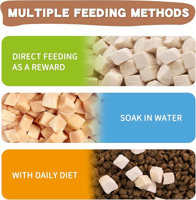 Freeze Dried Raw Cat and Dog Treats, Healthy Limited Ingredient Chicken Cube Weight Control Traing Treats for Small Dogs Cats 5 Ounce-PawvioPets