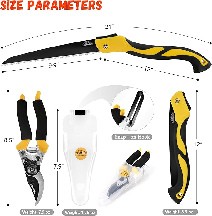 7 - Piece Gardening Tools Set, Stainless Steel Gardening Tools, Heavy - duty Hand Gardening Tools with a Toolbox, Suitable for Gardening Planting and Weeding, Gardening Gifts for Women and Men-PawvioPets