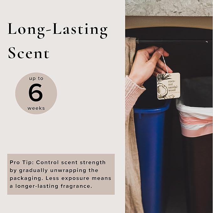 Coconut Sandalwood Car Air Freshener - 4 Pack-PawvioPets