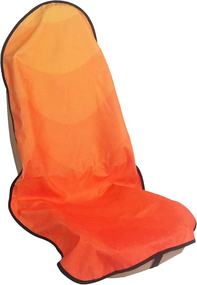 Car Seat Cover Protector Front Seats,for Gym Workout,Running,Swimming,Beach and Hiking,Waterproof Sweat Towel Bucket Seat Covers for Cars SUV Trucks (Orange, 1Pcs)-PawvioPets
