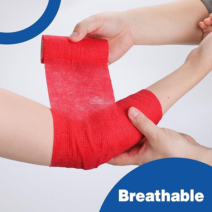 AZEN 18 Pack Self Adhesive Bandage Wrap, 4" X 5 Yards Elastic Cohesive Bandage Wrap, Color Athletic Tape, Tattoo Grip Tape Wra, Ankle Tape, Vet Wrap-PawvioPets