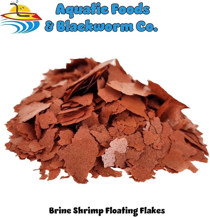 Aquatic Foods Inc. Brine Shrimp Flakes for Freshwater Cichlids, Angels, Tetras, Guppies, Marine Tangs, Butterflies, Angelfish, Anthias, Clown Fish. WL…1-lb (2 x 1/2-lb Bags)-PawvioPets