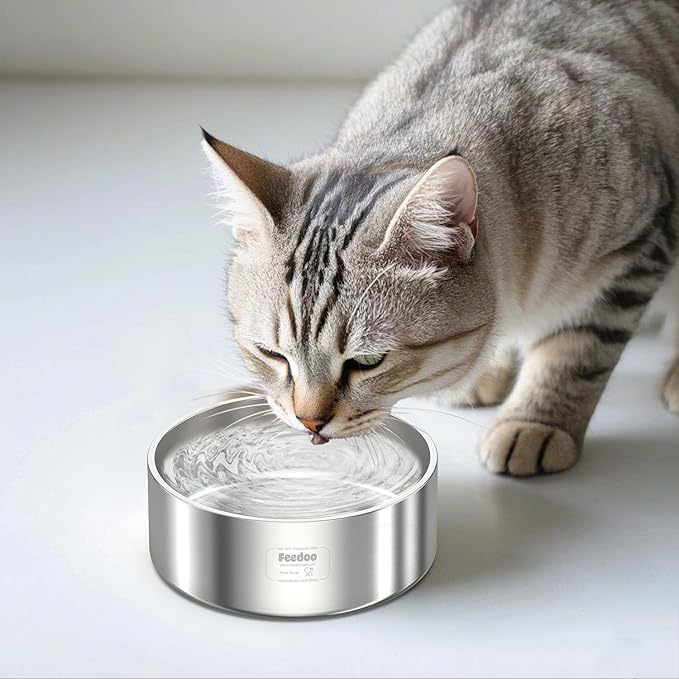 42oz Double Layer 304 Stainless Steel Dog Bowl - Insulated & Durable | Non-Slip Base | Easy to Clean | BPA-Free Safe Dog Food and Water Bowl-PawvioPets