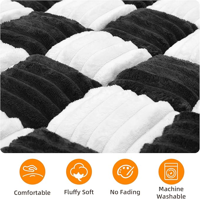 Dog Car Seat Cover for Back Seat, Plaid Backseat Pet Bed Mat, Non-Slip Travel Dog Bed for Backseat Extenders, 24.8" x 54", Black and White-PawvioPets