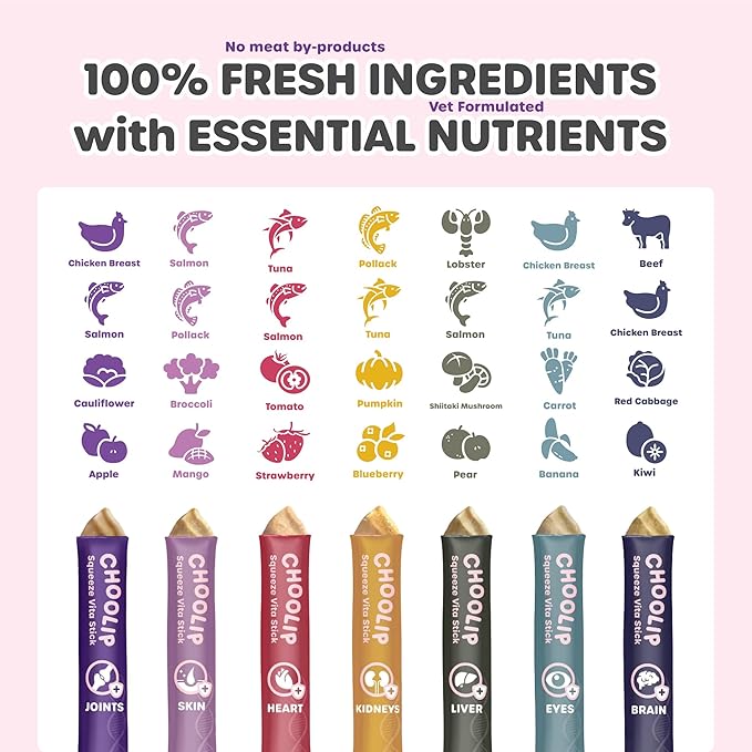 Bundle | Berry Good Milk 10pk Vitamin-Infused + 49 Variety Squeeze Vita Sticks with Essential multivitamins [Both Products are for Cats & Dogs of All Life Stages]-PawvioPets