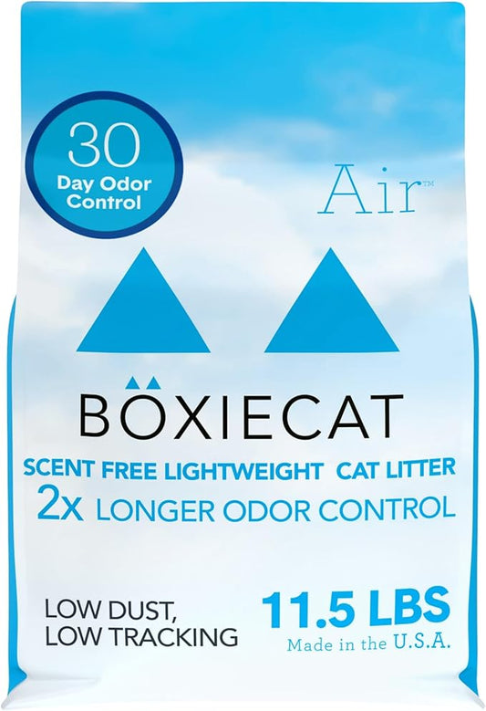Boxie® Unscented 30 Day Natural Odor Control Cat Litter, 11.5lb Lightweight Plant Based Kitty Litter-PawvioPets