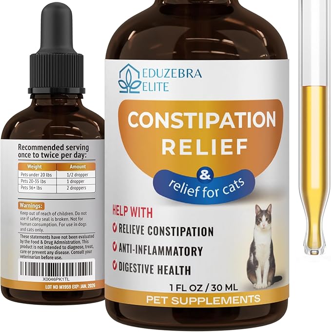 Cat Constipation Relief, Constipation Relief for Cat, Cat Laxative Constipation Relief, Cat Stool Softener, Cat Laxative, Promotes Digestive Health.-PawvioPets