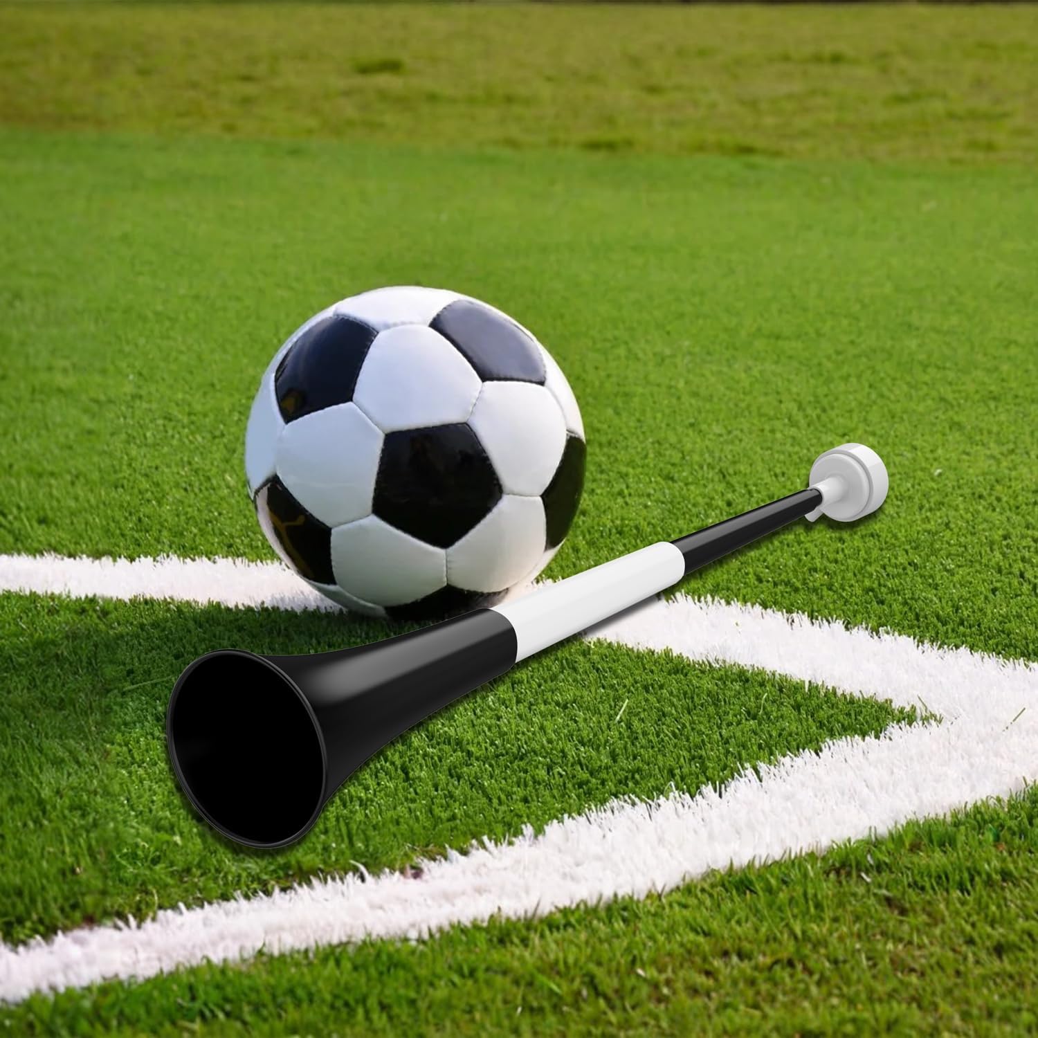 Collapsible Stadium Horn Noise Maker 24 Inch Vuvuzela Stadium Horn Plastic Trumpet Horn Blow Horns Noisemakers for Sporting Events Graduation Games School Sports Party Supplies Favors Accessories