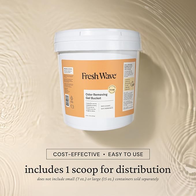 Fresh Wave Odor Removing Gel Bucket, 15.5 lb. (248 oz.) | Orange Scent Refill-PawvioPets