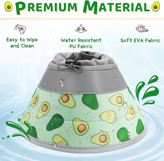 Cat Cone Collar Soft to Stop Licking, Adjustable, Foldable Lightweight Kitten Cones After Surgery Recovery for Cats & Kittens, Cat Cone Alternative (Light Green, S)-PawvioPets