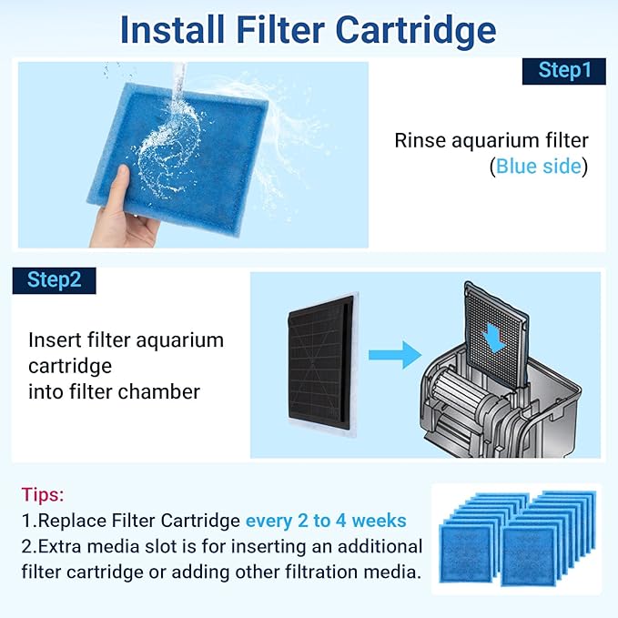 16 Pack Aquarium Filter Cartridges Compatiable with Penguin PRO Power Filters 200 275 350 375, Rite Size C Filter Cartridges Replacement-PawvioPets