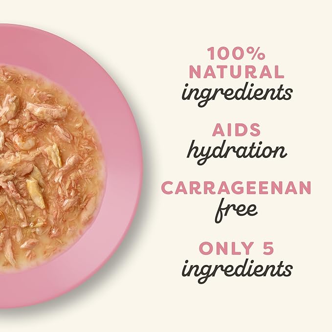 Applaws Natural Wet Cat Food in Gravy, Limited Ingredient Canned Wet Cat Food, No Additives, Made with Natural Ingredients, Tuna Fillet & Shrimp in Gravy (24 x 2.47oz Cans)-PawvioPets