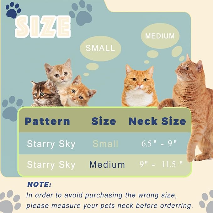 Cat Cone Collar Soft, Cat Recovery Collar to Stop Licking, Protective Cat Neck Cone After Surgery for Small Medium Cats Kittens Puppies-PawvioPets