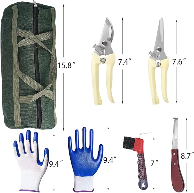 1112 Temp 11pcs Farrier Tools Farrier kit Horse shoeing Tools Farrier Supplies Farrier Tools for Horses Cattle Sheep and Donkeys-PawvioPets