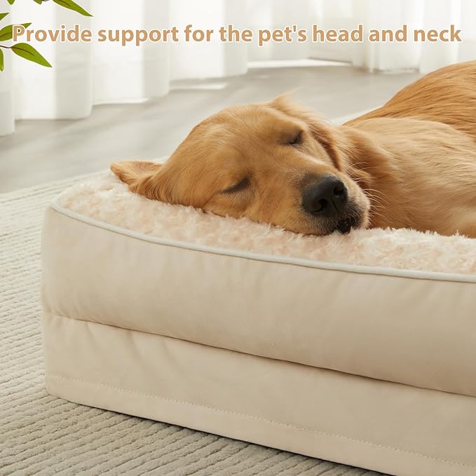 BFPETHOME Orthopedic Dog Beds for Large Dogs-Waterproof Sofa Dog Bed with Removable Washable Cover, Large Pet Bed with Waterproof Lining and Nonskid Bottom,Pet Bed for Dogs-PawvioPets