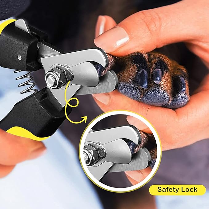 Candure Dog Nail Clippers for Pet Grooming - Professional Cat Nail Trimmers Suitable for Small to Medium Breeds with a Safety Guard & Nail File-PawvioPets