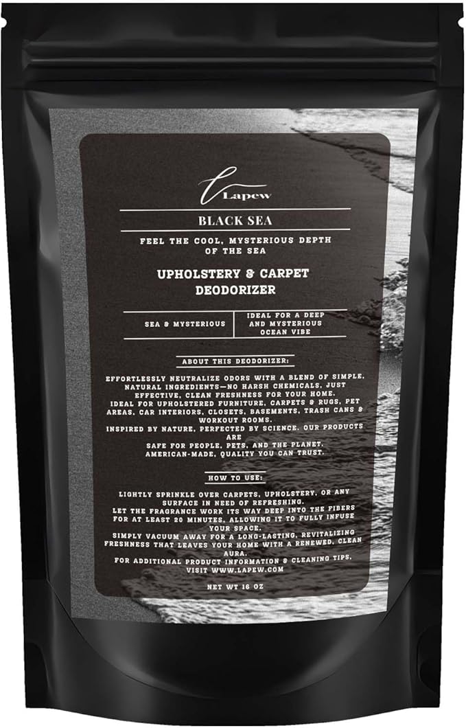 Black Sea Carpet Freshener Powder: Powerful Odor Eliminator for Home, Upholstery Deodorizer, Carpet Deodorizer, Pet Urine, Cat Litter Box - Black Sea Fragrance.-PawvioPets