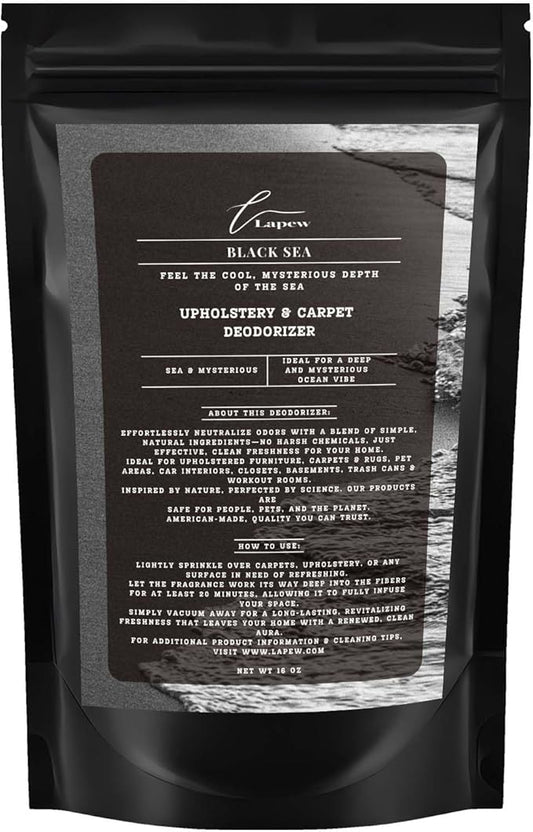 Black Sea Carpet Freshener Powder: Powerful Odor Eliminator for Home, Upholstery Deodorizer, Carpet Deodorizer, Pet Urine, Cat Litter Box - Black Sea Fragrance.-PawvioPets
