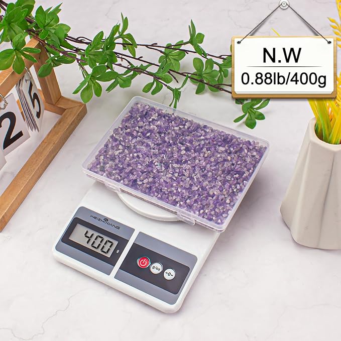 Amethyst Crushed Stone Natural Tumbled Healing Crystal Chips Bulk, 0.88 Lb Crushed Crystal Quartz Irregular Shaped for Decorative Fish Tank Vase Fillers Aquarium Gravel Rocks-PawvioPets