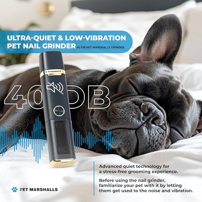 3-in-1 Cat & Dog Nail Grinder with Clipper & File, Quiet LED Trimmer, 3-Speed Pet Grooming Tool, Rechargeable 2000mAh Battery-PawvioPets