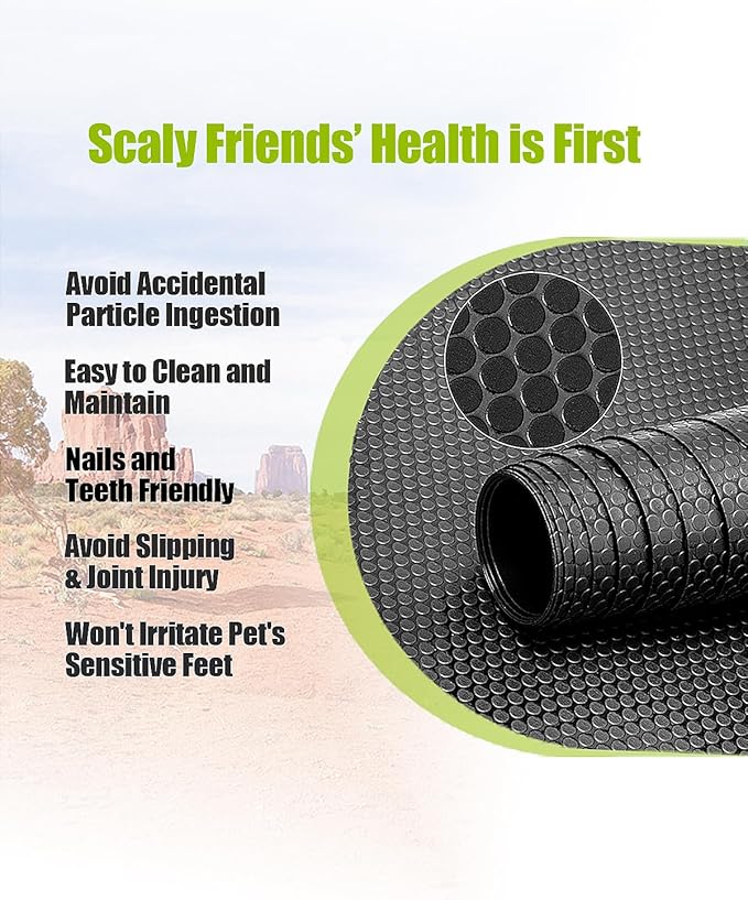 Bearded Dragon Tank Accessories, Reptile Substrate Floor for Bearded Dragon Enclosure 4x2x2, Leopard Gecko Tank Liner Mat for 120 Gallon Reptile Tank-PawvioPets