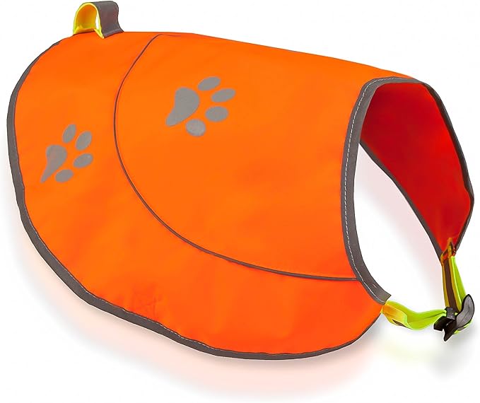 Dog Reflective Vest - Comfortable Jacket Safety Hunting, High Visibility for Dogs with Elastic Straps and Clasp Closure- Orange, X-Small-PawvioPets