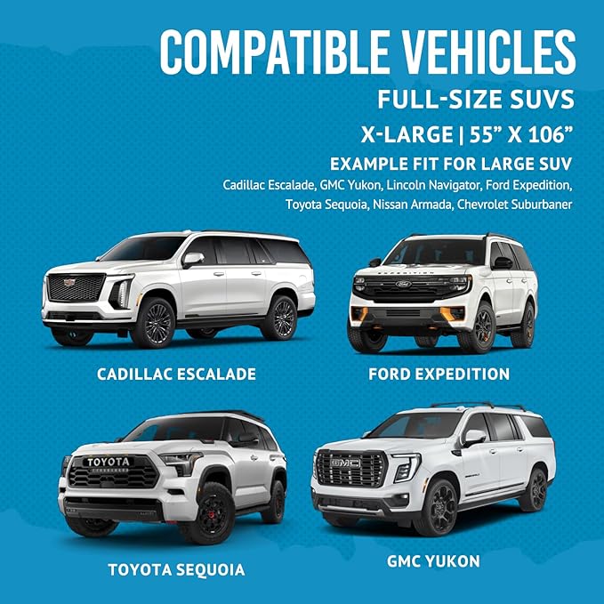 Bulldogology Cargo Liner for SUV - Heavy Duty Pet Trunk Liner Cargo Cover - Waterproof Cargo Cover for Dogs Hair, Muddy Paws - Protector Cargo Mats for Back of SUV (X-Large, Black)-PawvioPets