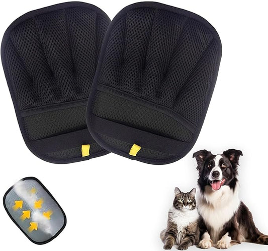 2PCS Pet Hair Removal Glove, Electrostatic Pet Hair Removal Gloves, Upgrade Efficient Grooming Gloves for Pet Hair, Clothing, Couch, Furniture, Carpet, Car Seat-PawvioPets