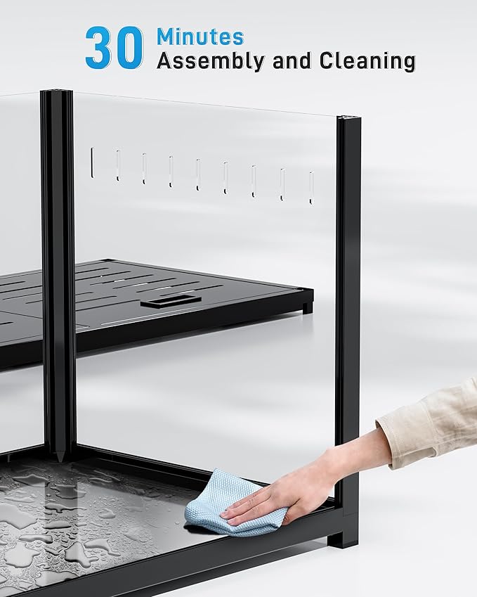 BUCATSTATE Hamster Cage 3.0: Large Metal Rat Cage Stackable with Top Access Easy Assemble 39.3L x 19.7W x 20.4H Inches Dwarf Syrian Hamster Tank for Gerbil Mouse (5.4 ft², Black)-PawvioPets