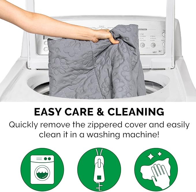 Furhaven Cooling Gel Dog Bed for Large Dogs w/ Removable Bolsters & Washable Cover, For Dogs Up to 95 lbs - Pinsonic Quilted Paw L Shaped Chaise - Titanium, Jumbo/XL-PawvioPets